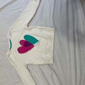 Kids double heart sweater